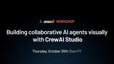 CrewAI LinkedIn ad: Workshop: Building collaborative AI agents visually with CrewAI Studio